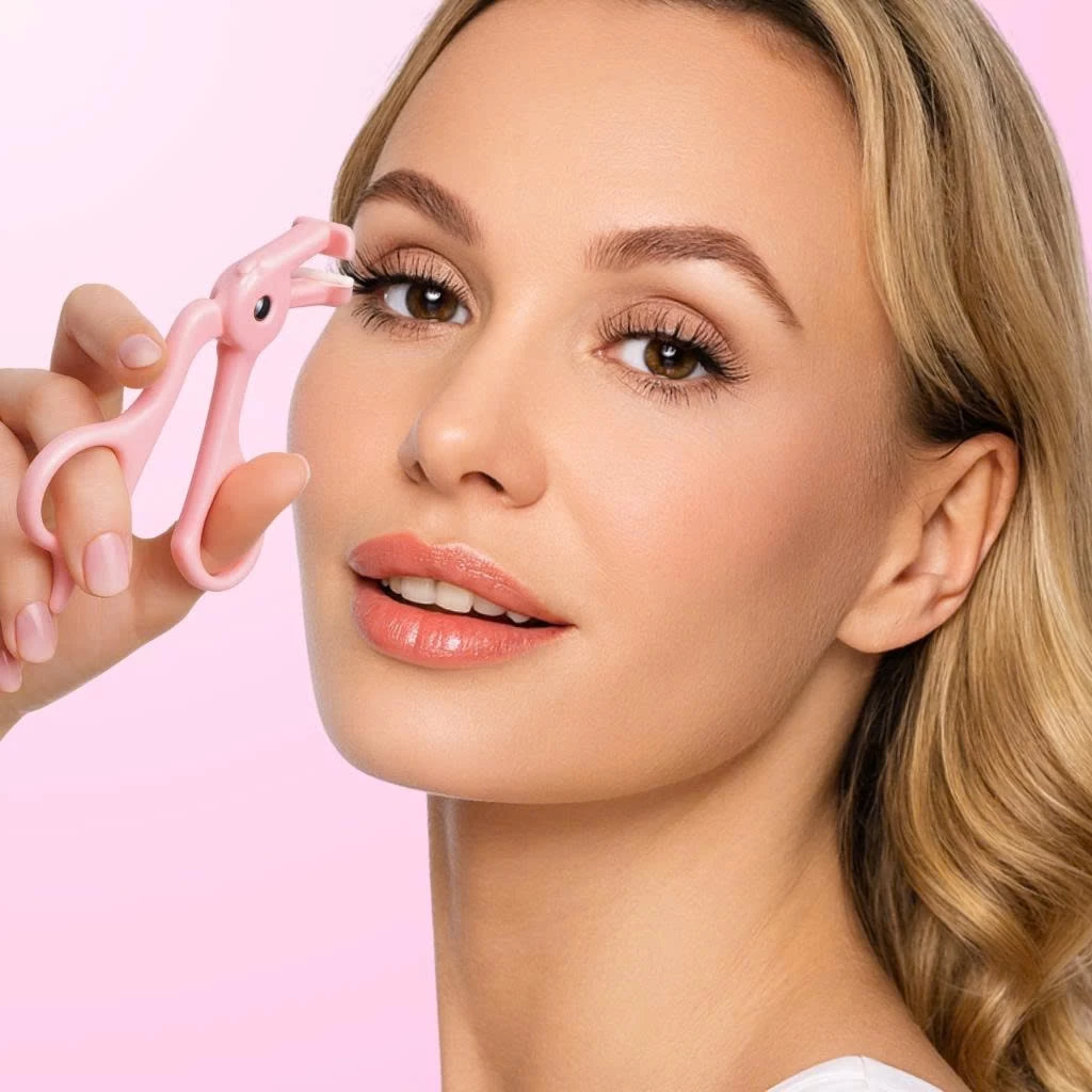 Kẹp bấm mi góc hồng chất liệu nhựa cao cấp RT Real Techniques Partial Eyelash Curler Size L dễ dàng kẹp mi cong RTBM009