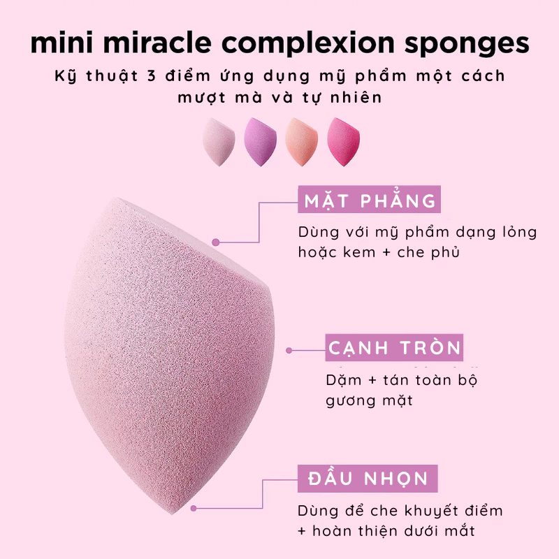 Mút Tán Nền Và Che Khuyết Điểm RT Real Techniques Miracle Concealer Complexion RTM501