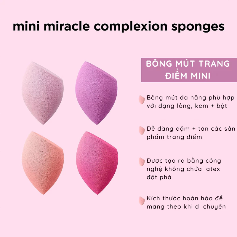 Mút Tán Nền Và Che Khuyết Điểm RT Real Techniques Miracle Concealer Complexion RTM501