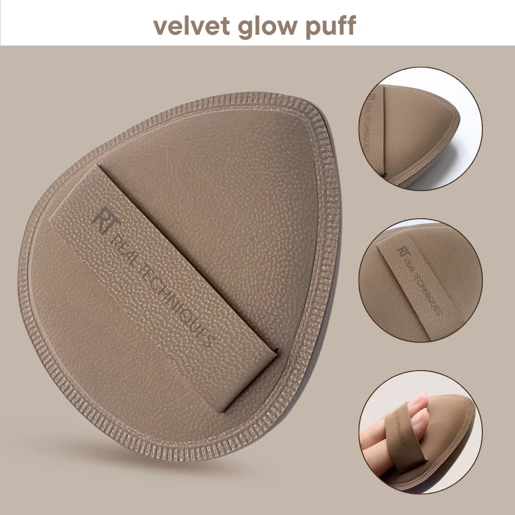 Bông mút tán nền chuyên nghiệp RT Real Techniques Velvet Glow Puff RTMU01 mút trang điểm cao cấp cho lớp nền hoàn hảo