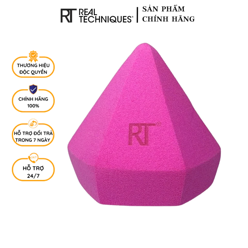 Mút Tán Nền Cao Cấp Nhiều Góc Cạnh RT Real Techniques Foundation Blender Makeup Sponge RTMU06