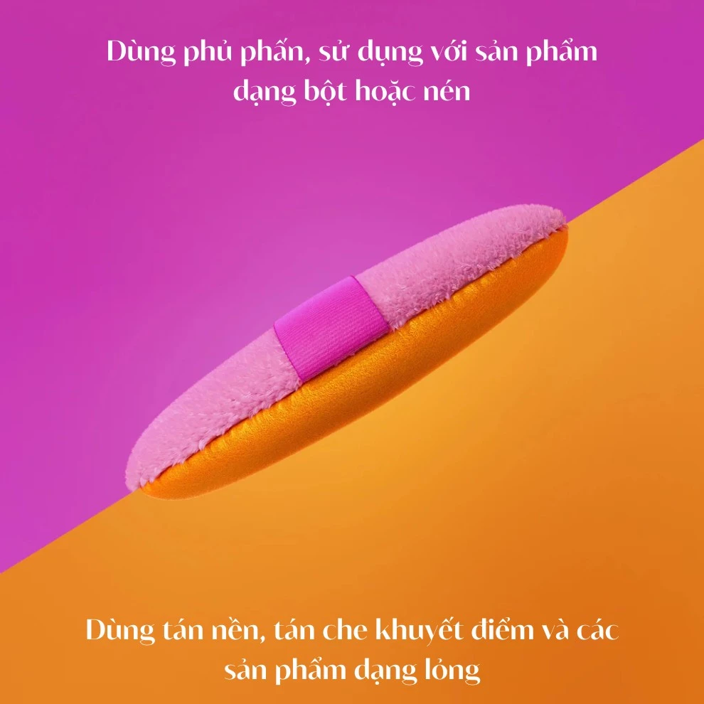 Bông tán nền lỏng và phấn hai mặt RT Real Techniques Miracle 2 In 1 Powder Puff 0090