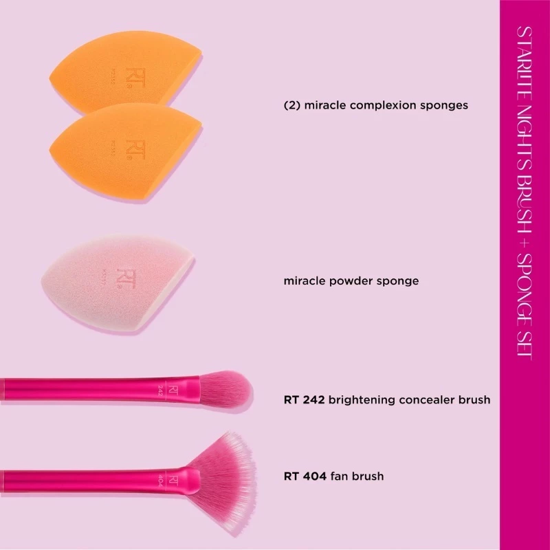 Bộ Cọ RT Real Techniques kèm mút Limited Edition Starlite Nights Brush 0107