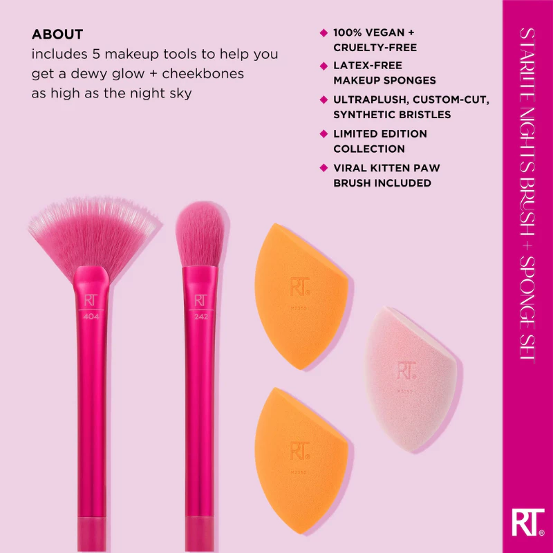 Bộ Cọ RT Real Techniques kèm mút Limited Edition Starlite Nights Brush 0107