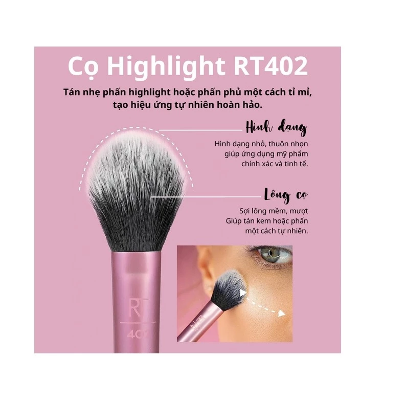 Cọ Highlight má hồng nhỏ RT REAL TECHNIQUES Setting Brush 01413