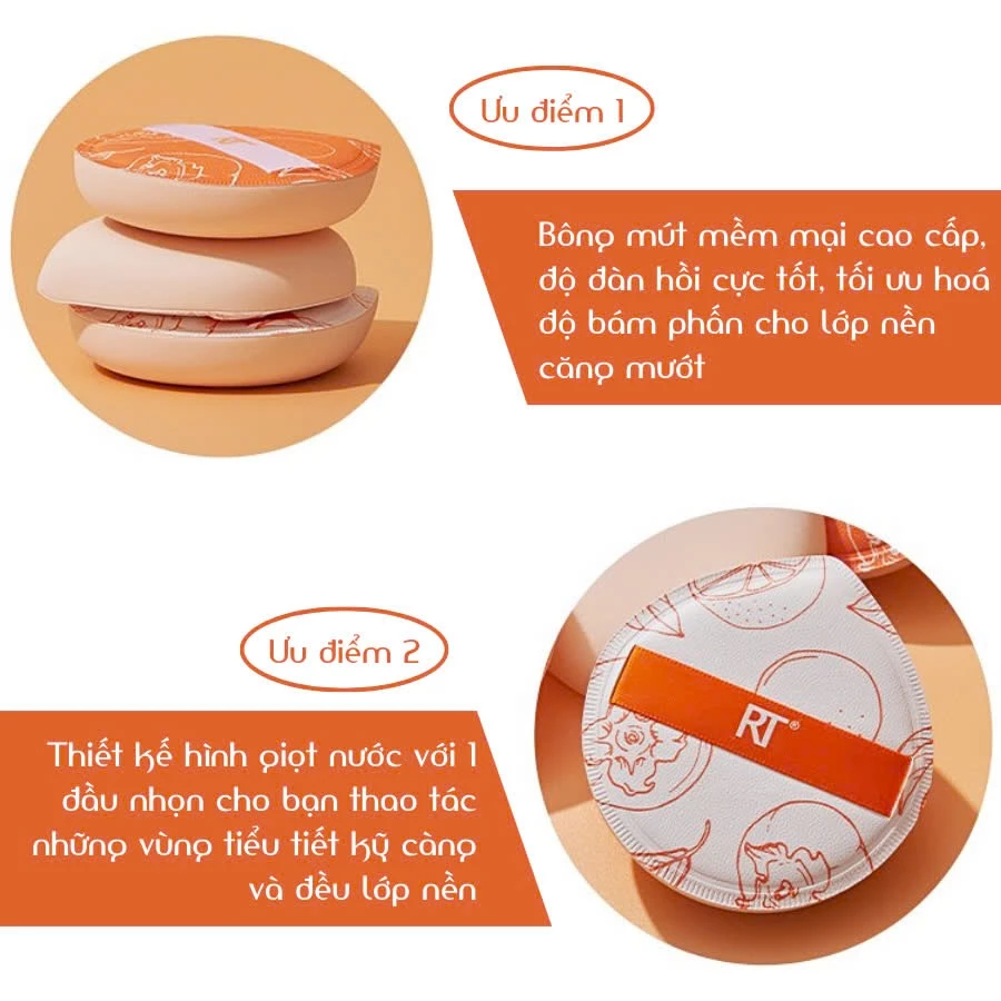 Mút tán nền mềm mại RT Real Techniques Marshmallow White Miracle Complexion 01890