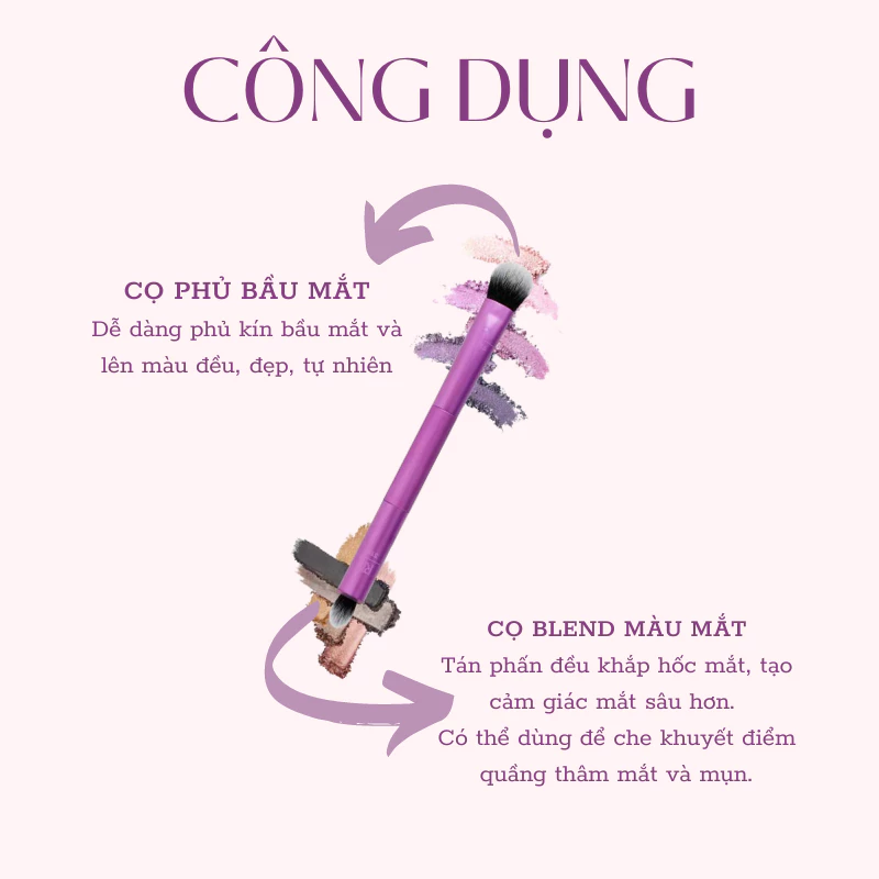 Cọ Mắt 2 Đầu RT Real Techniques Dual Ended Blend + Define Shadow 01967