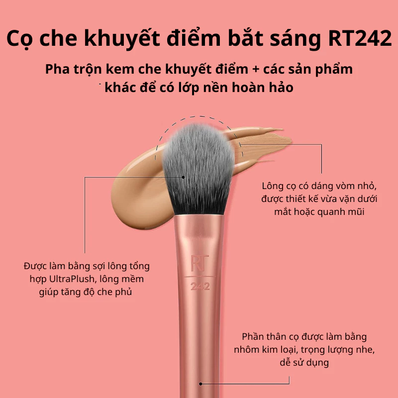 Cọ che khuyết điểm bắt sáng RT Real Techniques Brightening Concealer mã loại 01977