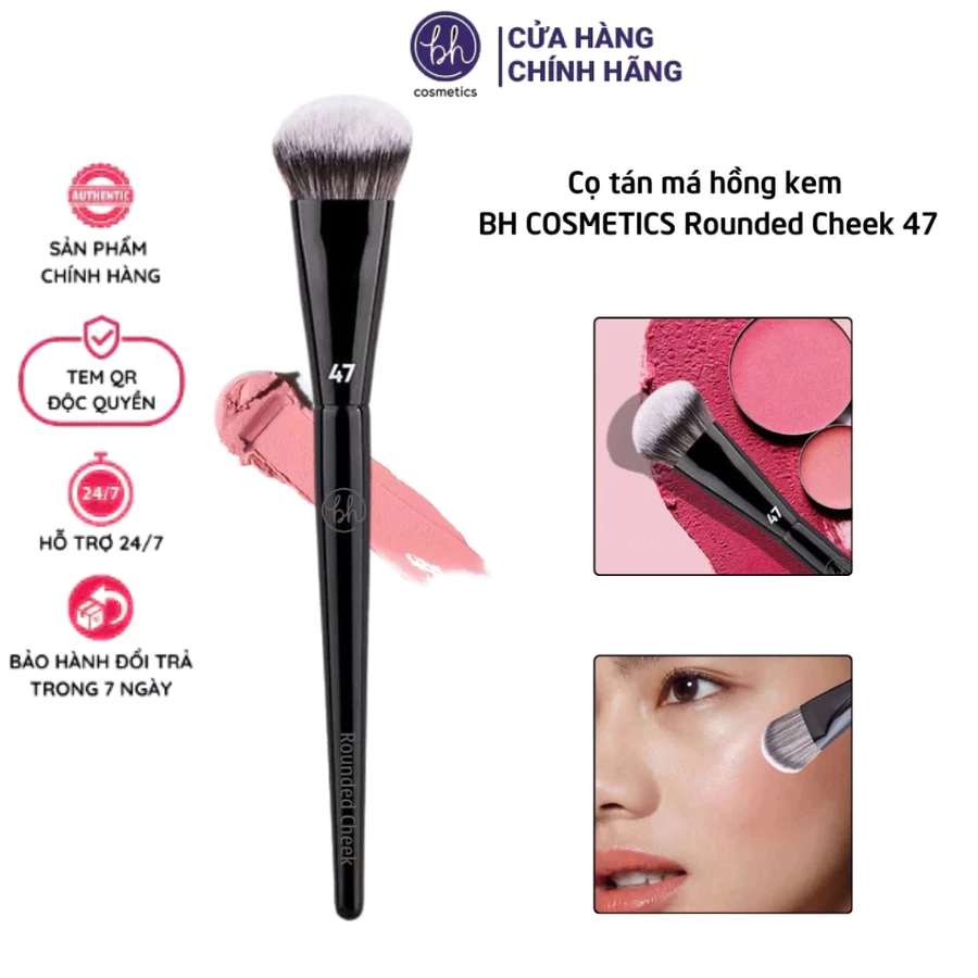 Cọ Tán Kem Nền-Cọ Tán Má Hồng Kem Che Khuyết Điểm Chuyên Nghiệp BH Cosmetics Rounded Cheek BH47