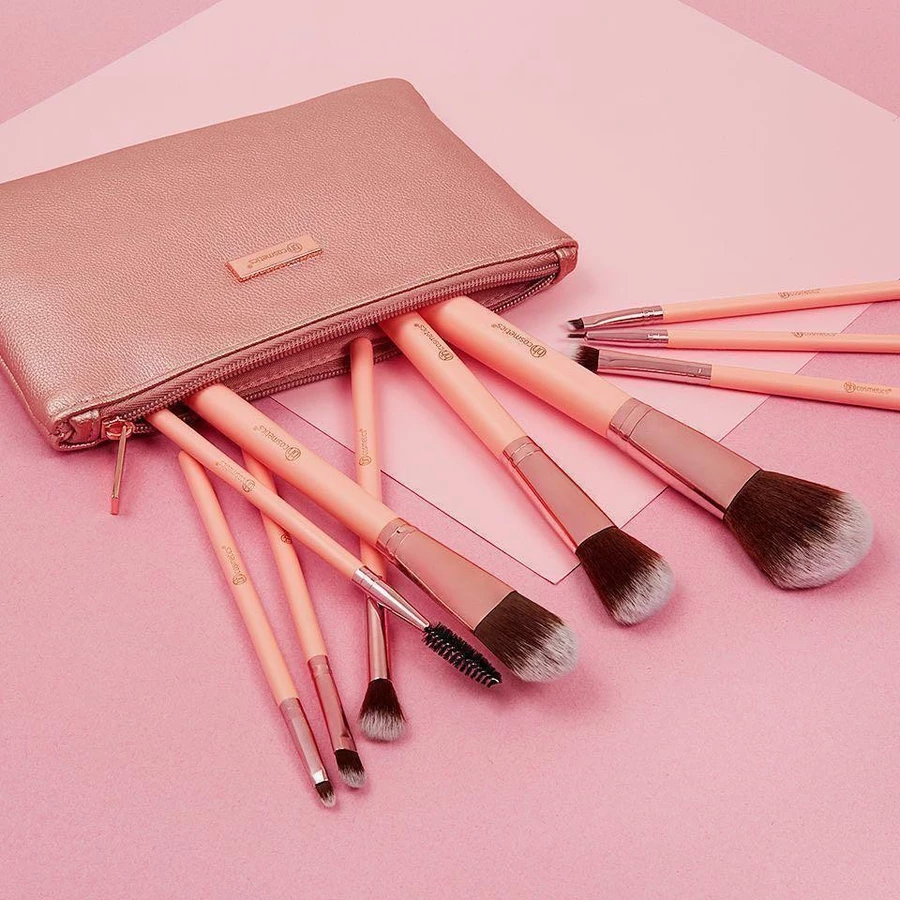 Bộ Cọ Trang Điểm 10 Cây BH COSMETICS Pretty In Pink BHBO06