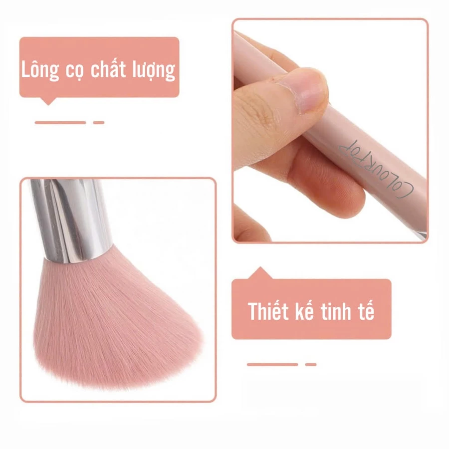 Cọ tán má hồng - cọ nhấn phấn highlight - cọ setting phấn COLOURPOP - Cọ trang điểm COLOURPOP blush brush C111