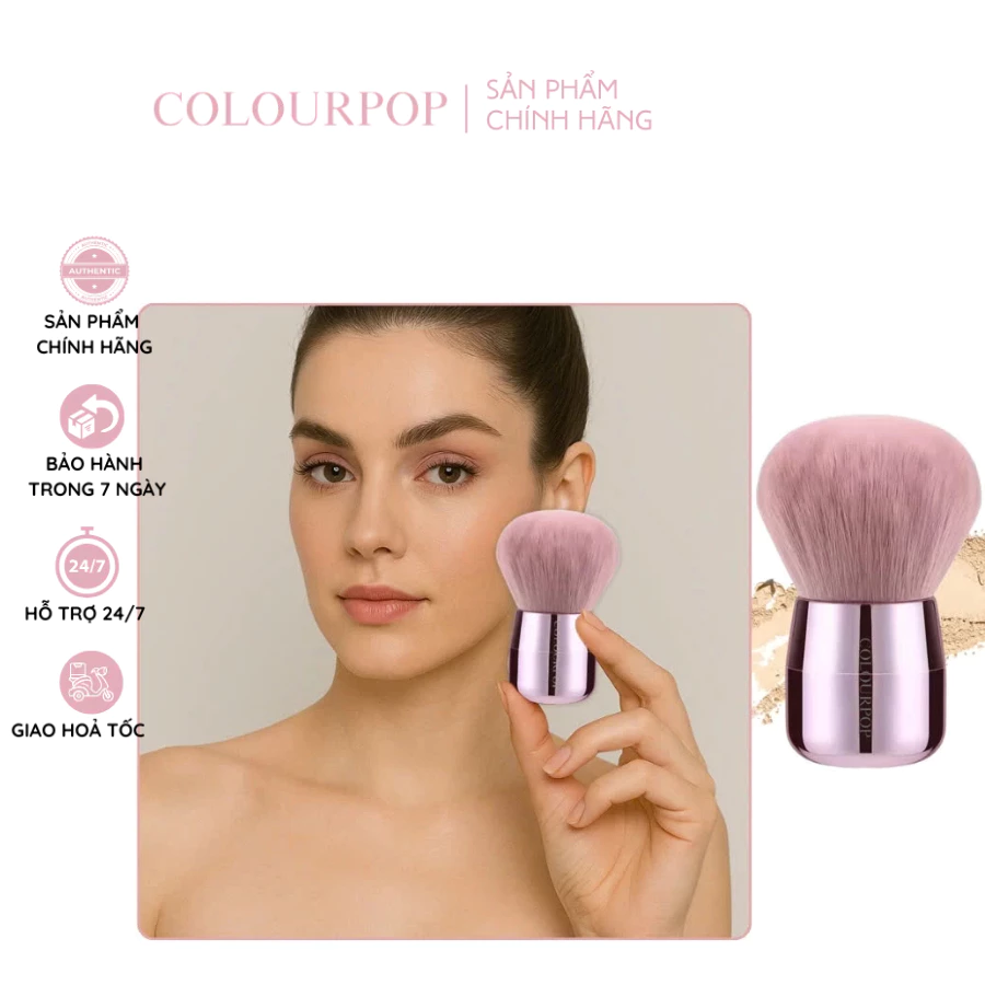 Cọ Phủ Phấn Siêu Xinh Colourpop Kabuki Powder Multi purpose C165 Bám Phấn Thiết Kế Đẹp