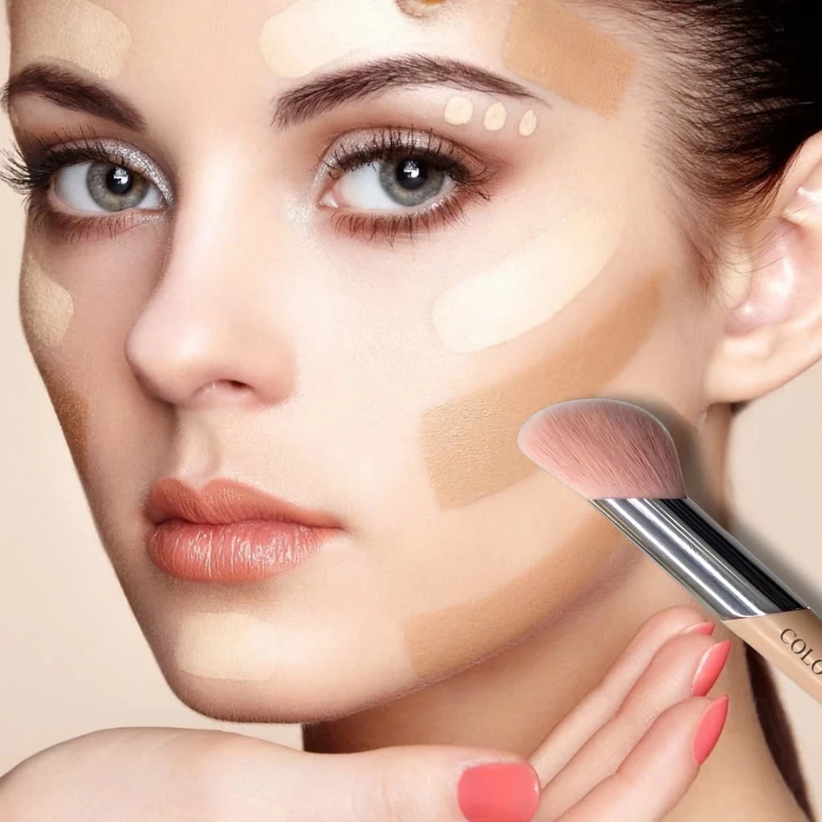 Cọ Trang Điểm Má Hồng Và Tạo Khối Colourpop Màu Hồng phiên bản đầu xéo Blush and Contour C188