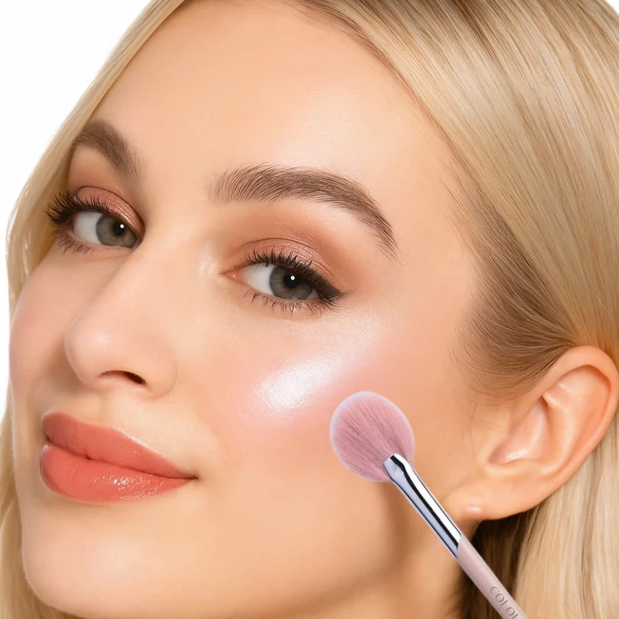Cọ trang điểm COLOURPOP hình quạt tròn Cọ highlight tán phấn lông cọ mềm mại Fan Highlight C207