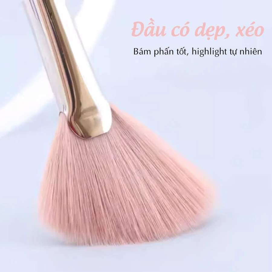 Cọ Highlight Dạng Fan Xéo Cọ bắt sáng tán má hồng hình quạt chuyên nghiệp COLOURPOP C211