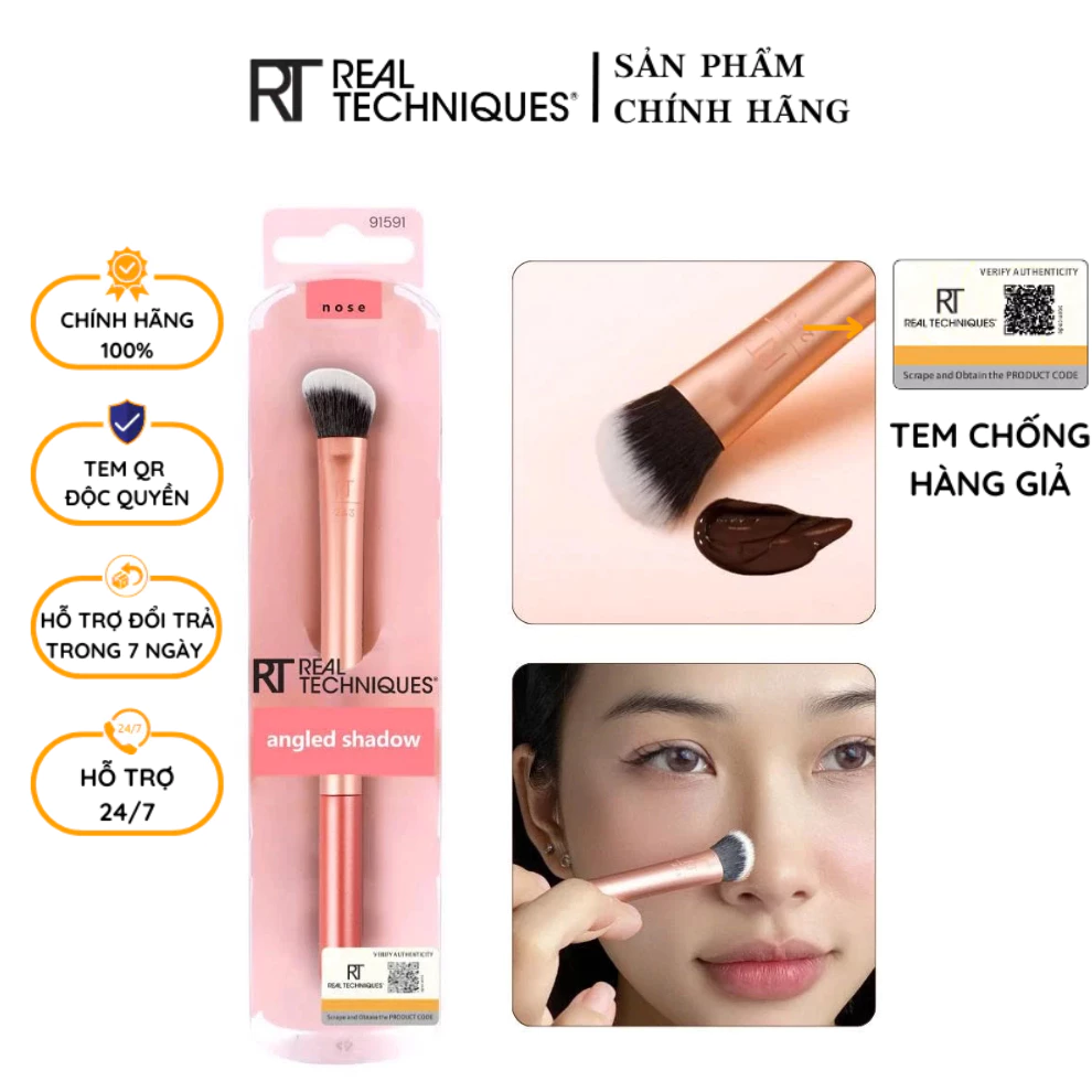 Cọ Tán Khối Sóng Mũi Angled Shadow 243 RT Real Techniques 91591