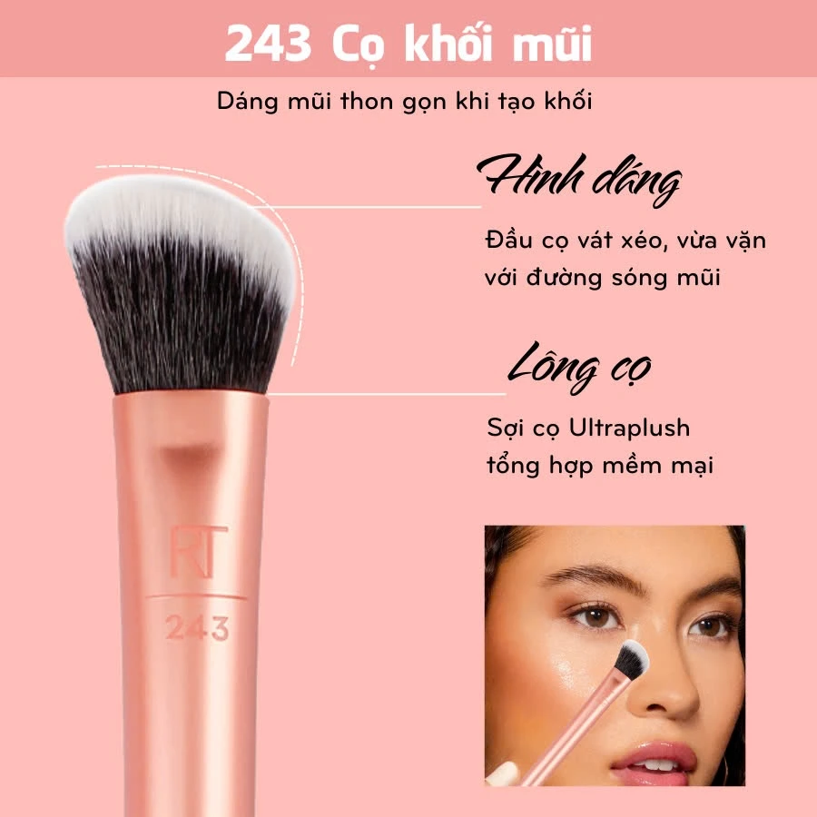 Cọ Tán Khối Sóng Mũi Angled Shadow 243 RT Real Techniques 91591