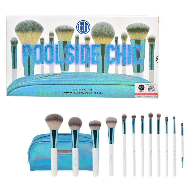 Bộ Cọ Trang Điểm 12 Cây BH COSMETICS Poolside Chic BHBO17