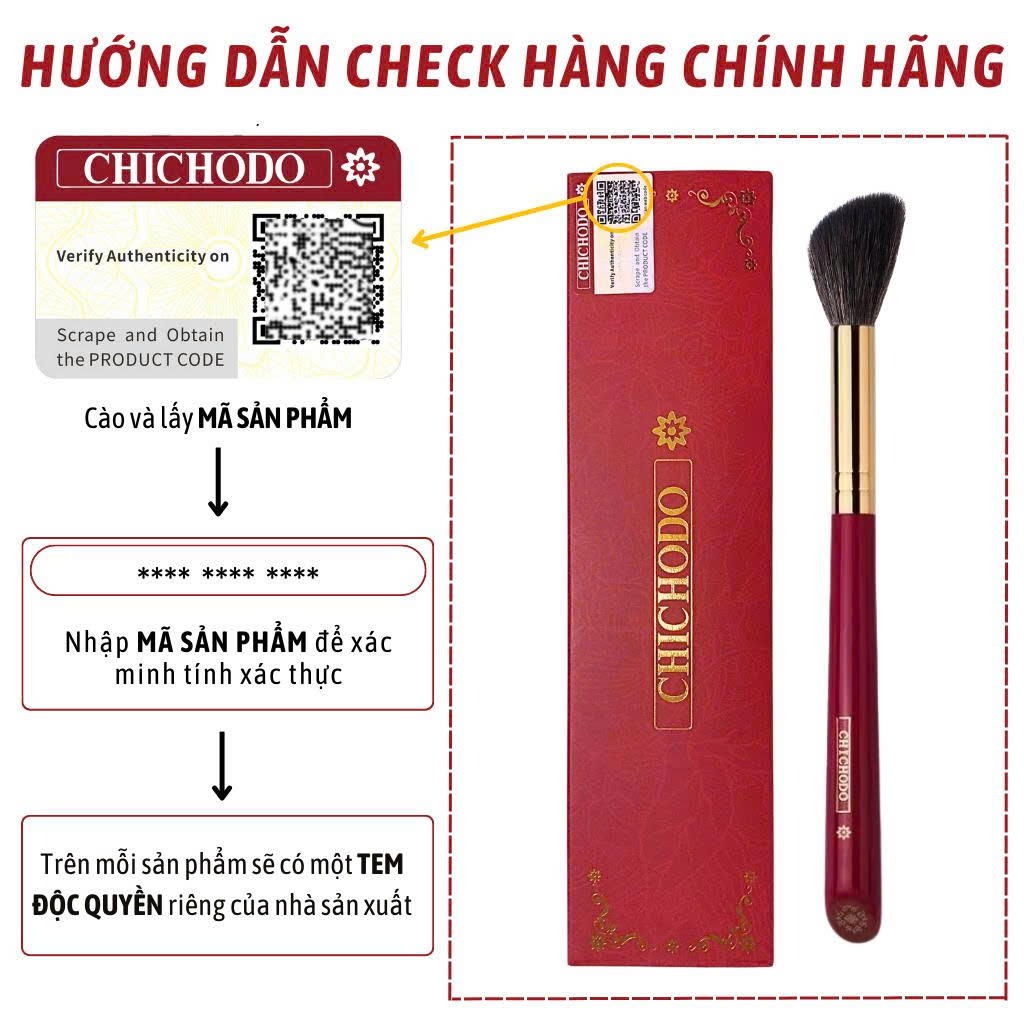Cọ trang điểm má nhỏ CHICHODO Angled Multifunctional /hightlight/phủ nhỏ C107