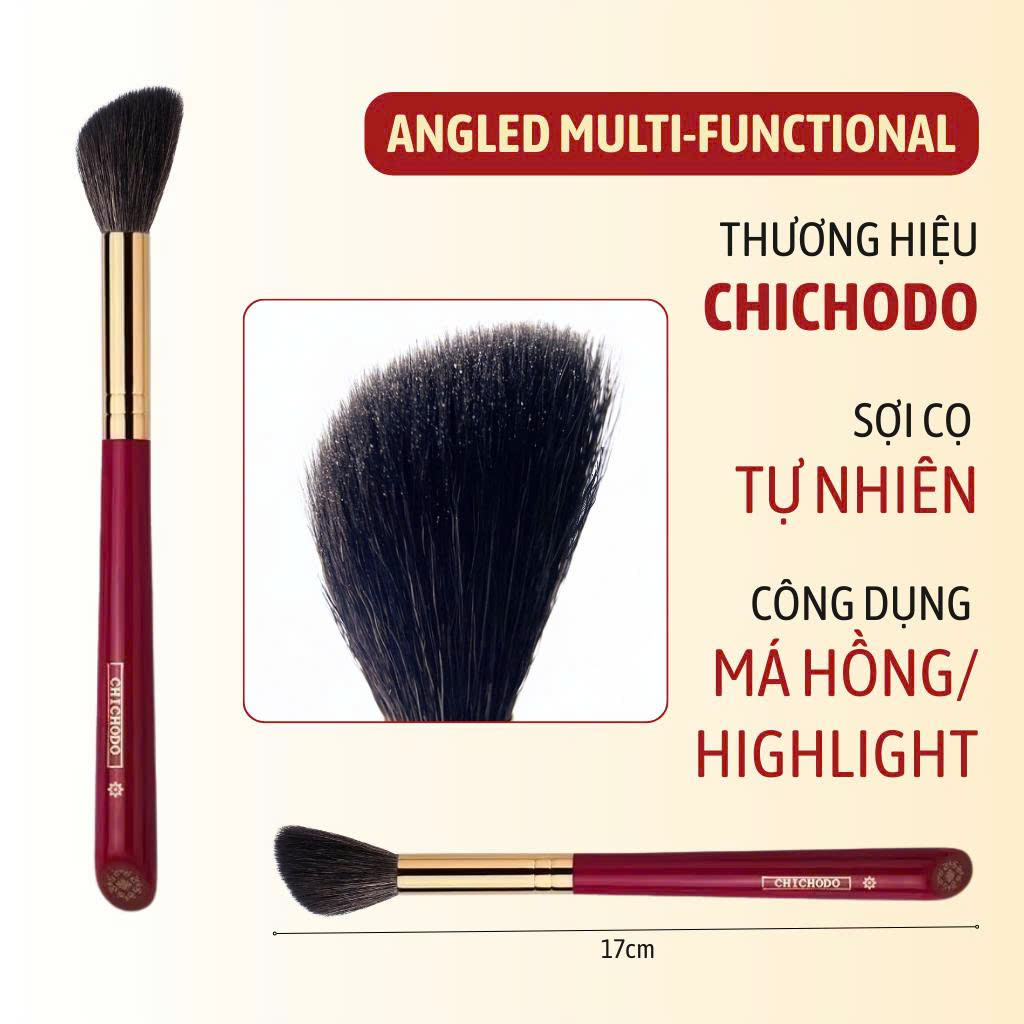 Cọ trang điểm má nhỏ CHICHODO Angled Multifunctional /hightlight/phủ nhỏ C107