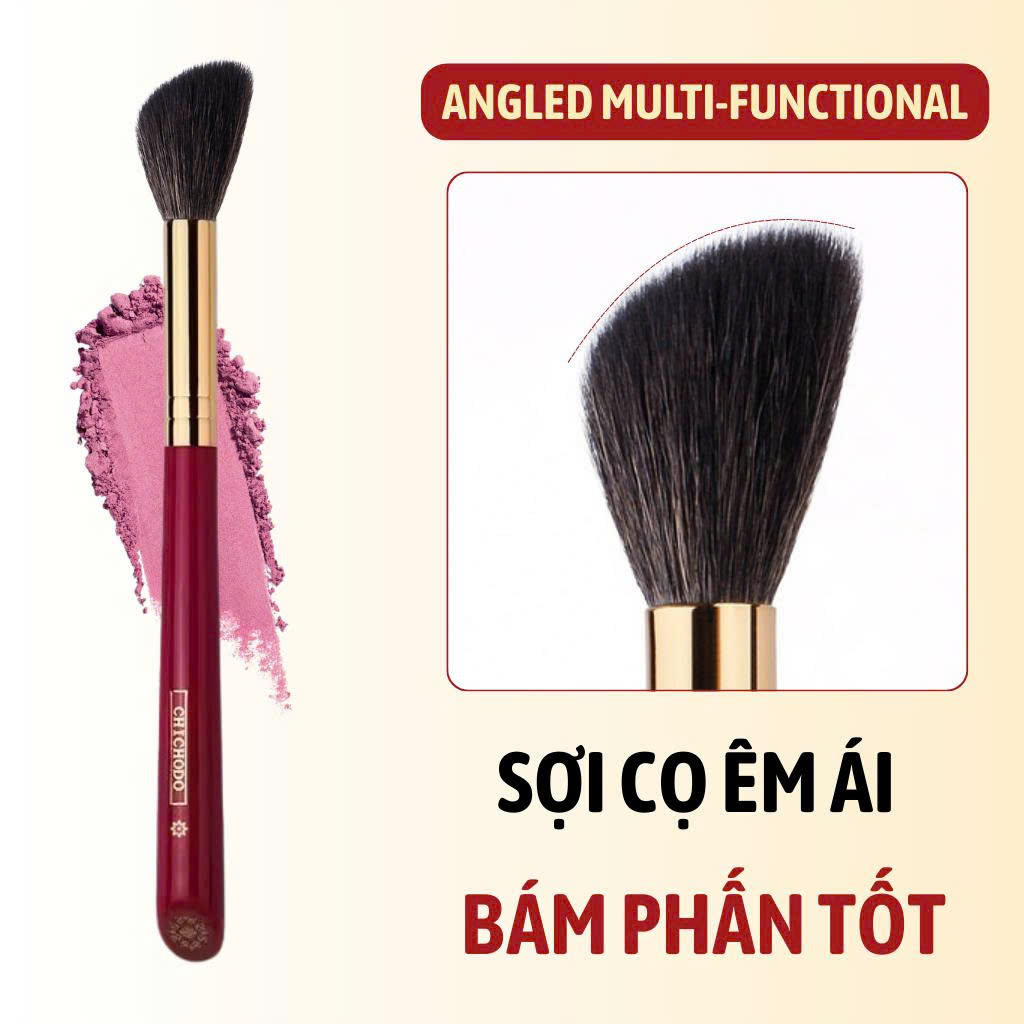Cọ trang điểm má nhỏ CHICHODO Angled Multifunctional /hightlight/phủ nhỏ C107