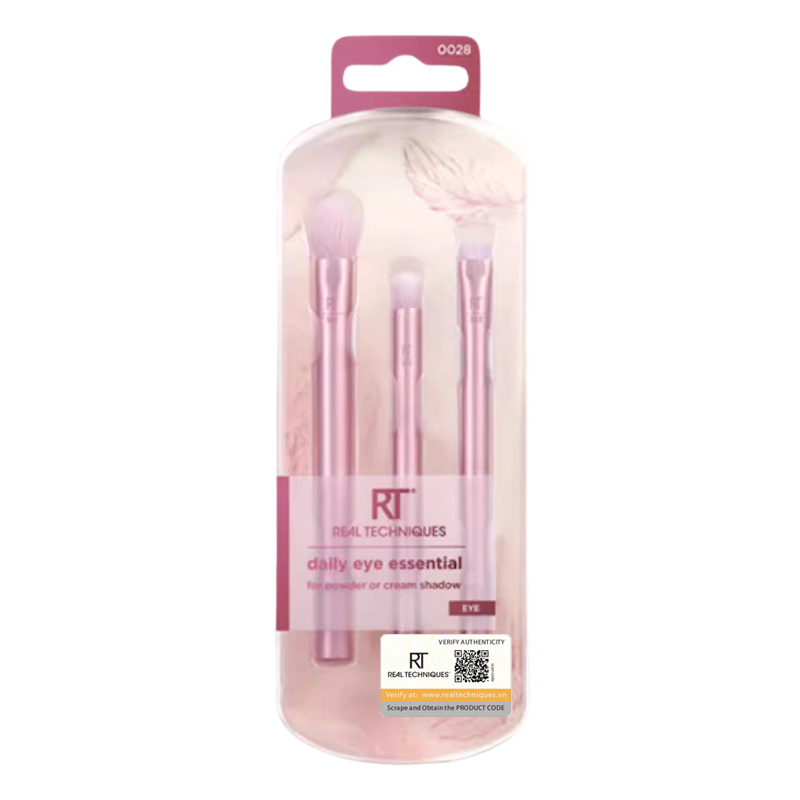 Bộ Cọ Trang Điểm Mắt 3 Cây RT REAL TECHNIQUES Daily Eye Essential 0028