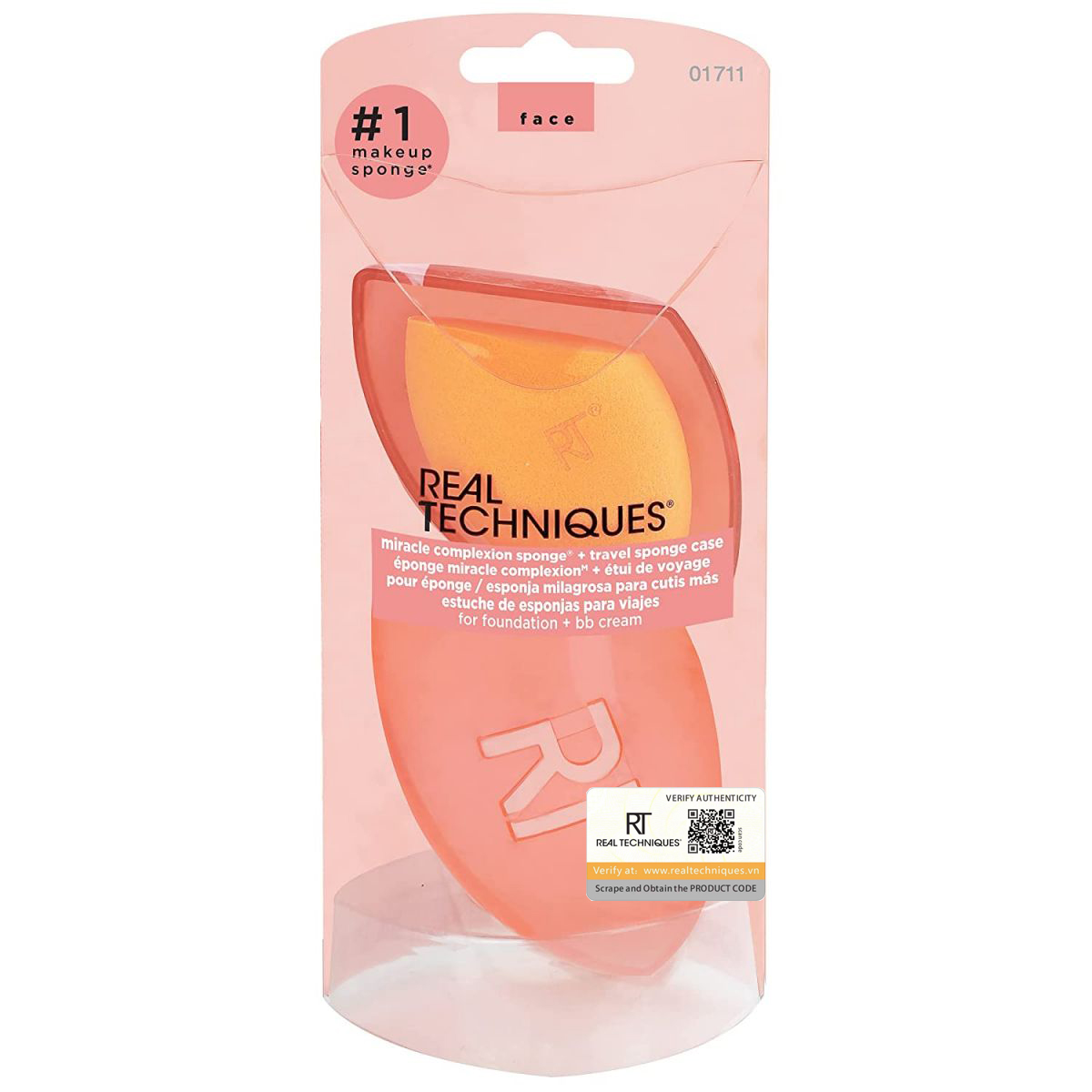 Miếng Mút Trang Điểm Kèm Hộp RT Real Techniques Miracle Complexion Sponge & Travel Case 01711