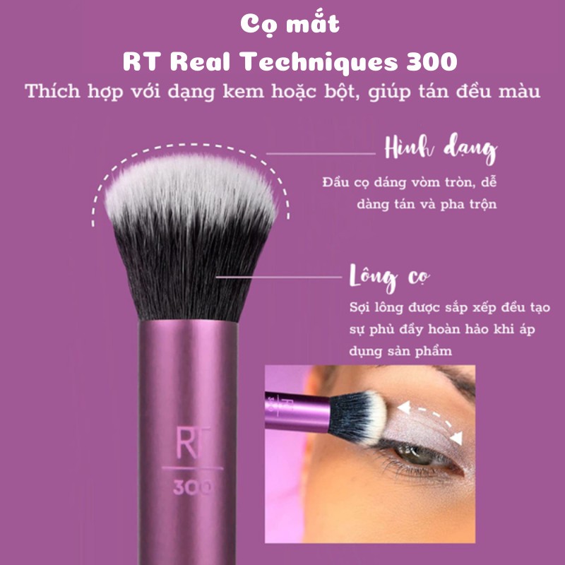 Cọ Tán Hốc Mắt RT Real Techniques Deluxe Crease Brush RT300