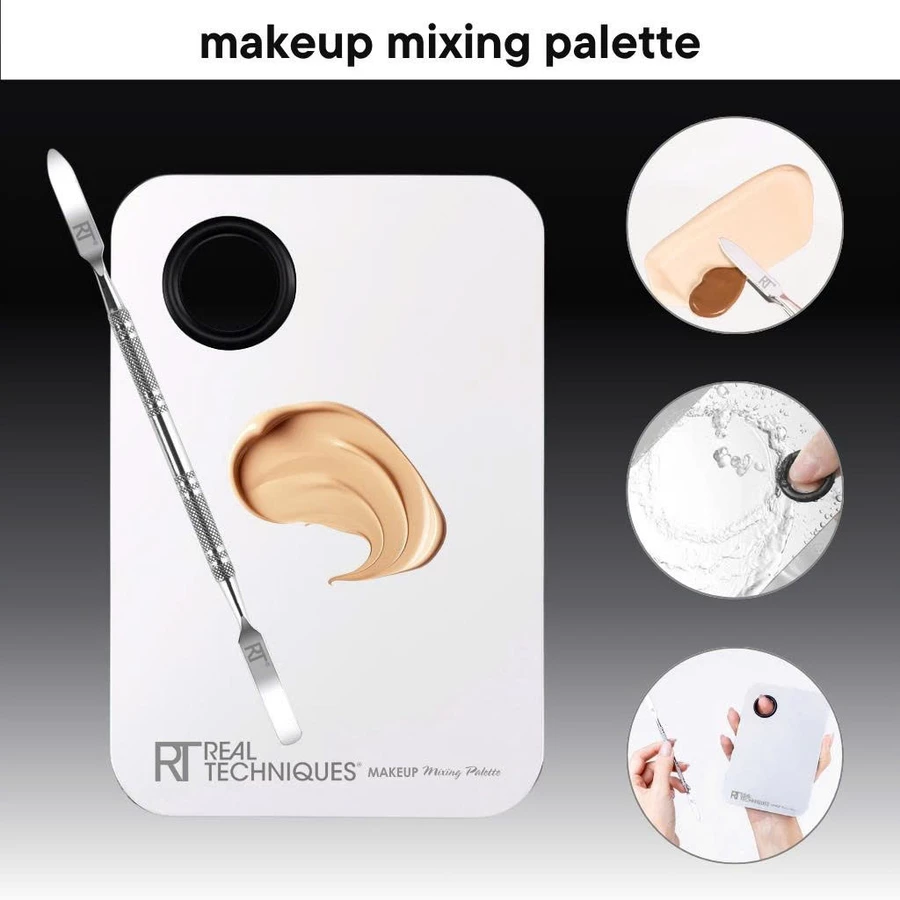 Bảng Trộn Kem Nền Kèm Cây Trét Nền Cao Cấp RT REAL TECHNIQUES Makeup Mixing Palette RTB003