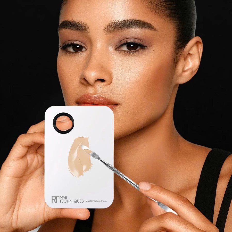 Bảng Trộn Kem Nền Kèm Cây Trét Nền Cao Cấp RT REAL TECHNIQUES Makeup Mixing Palette RTB003
