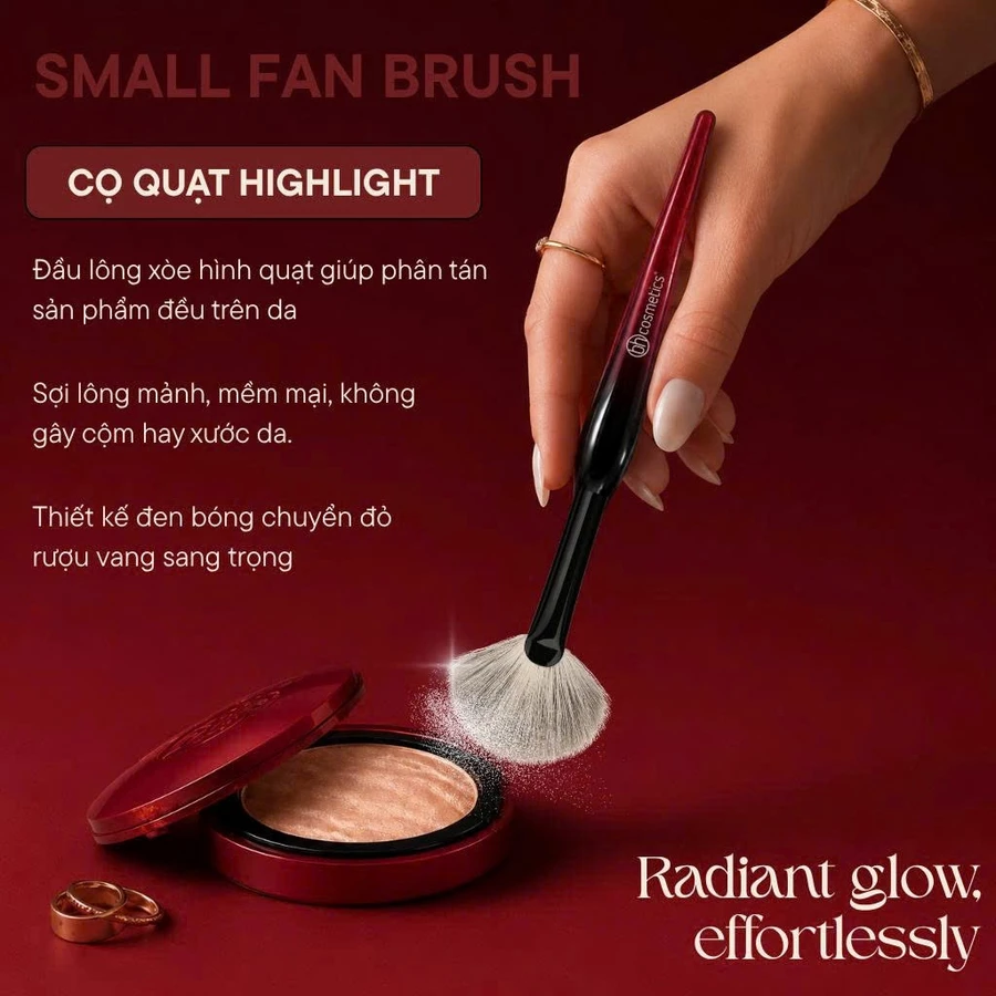 Cọ Quạt Đánh Bắt Sáng Highlight BH Cosmetics SMALL FAN BH021