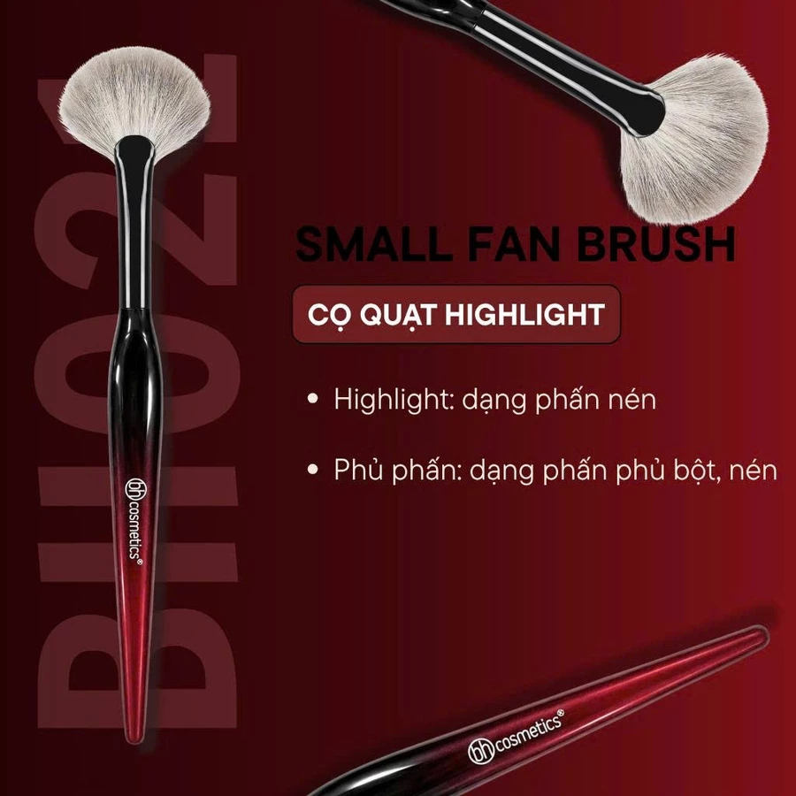 Cọ Quạt Đánh Bắt Sáng Highlight BH Cosmetics SMALL FAN BH021