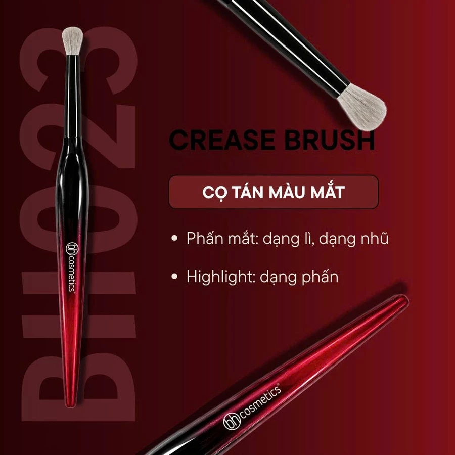 Cọ Blend Tán Phấn Mắt BH Cosmetics Crease Brush BH023 Lông Mềm Bám Phấn Tốt