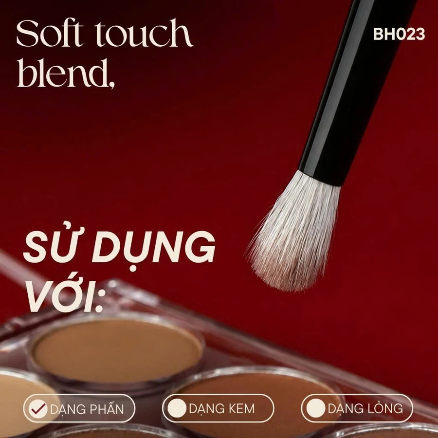Cọ Blend Tán Phấn Mắt BH Cosmetics Crease Brush BH023 Lông Mềm Bám Phấn Tốt