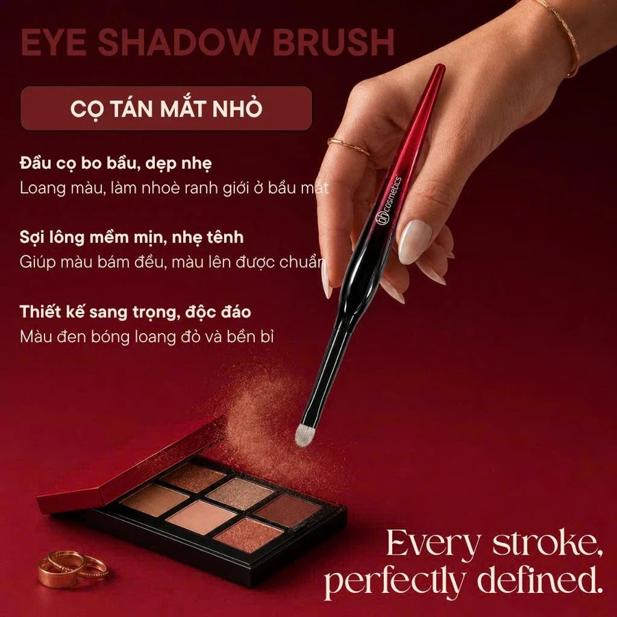 Cọ Tán Bầu Mắt Nhỏ - Cọ Viền Màu Mắt BH Cosmetics Small Eye Shadow BH026 Bám Phấn Lông Mềm