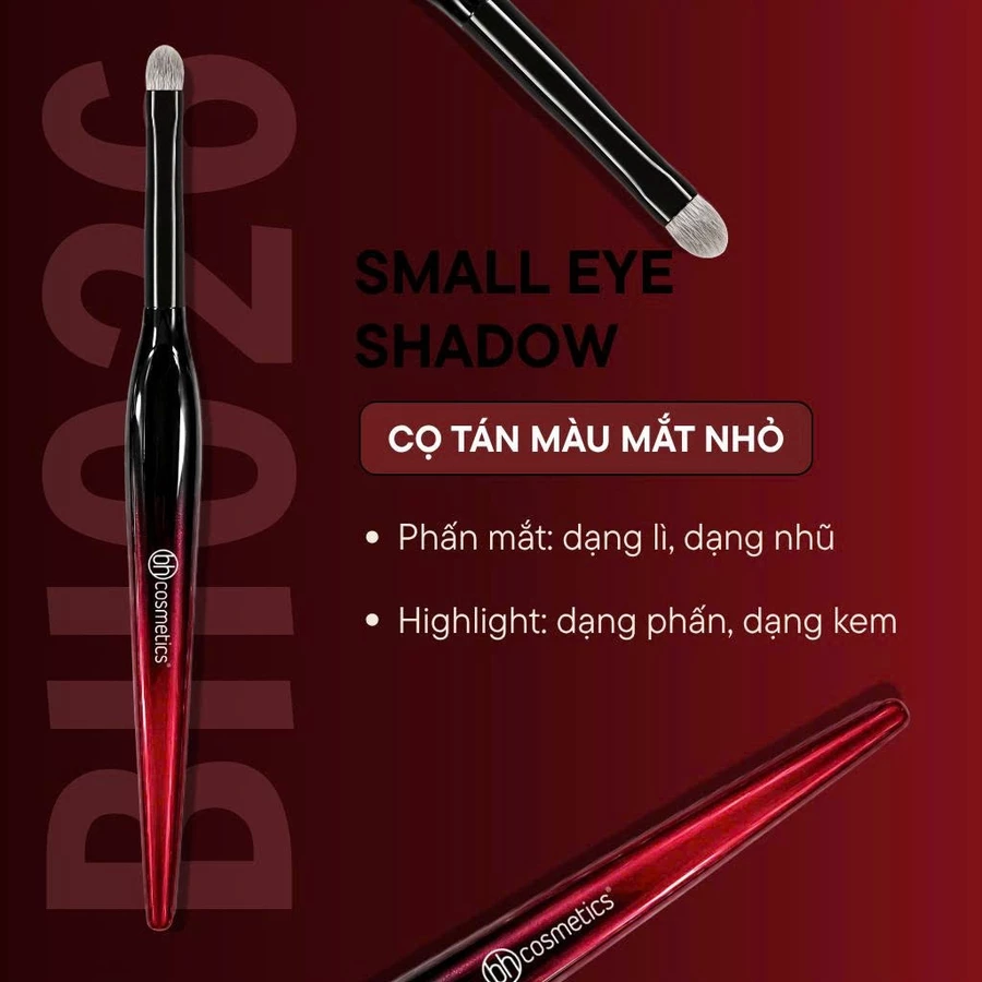 Cọ Tán Bầu Mắt Nhỏ - Cọ Viền Màu Mắt BH Cosmetics Small Eye Shadow BH026 Bám Phấn Lông Mềm