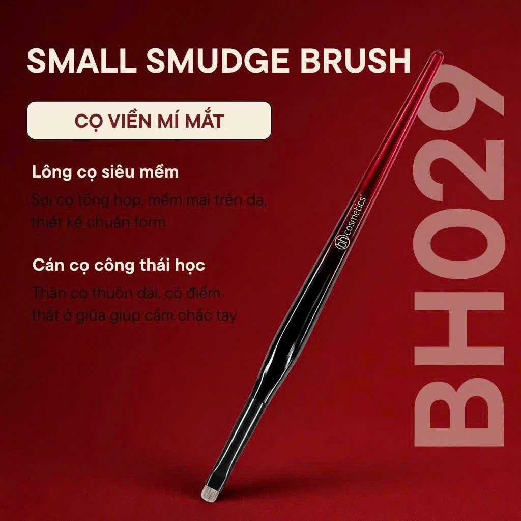 Cọ Viền Mắt Dưới - Cọ Nhấn Đuôi Mắt - Cọ Tán Màu Mắt Bọng Mắt BH Cosmetics Small Smudge Brush BH029