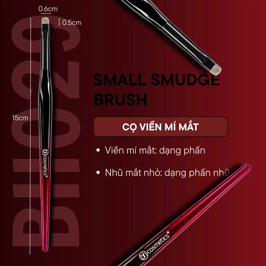 Cọ Viền Mắt Dưới - Cọ Nhấn Đuôi Mắt - Cọ Tán Màu Mắt Bọng Mắt BH Cosmetics Small Smudge Brush BH029