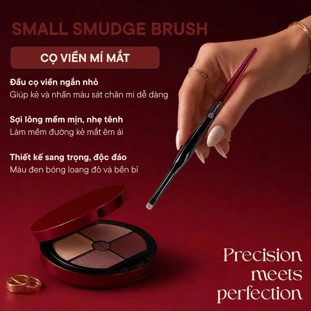 Cọ Viền Mắt Dưới - Cọ Nhấn Đuôi Mắt - Cọ Tán Màu Mắt Bọng Mắt BH Cosmetics Small Smudge Brush BH029