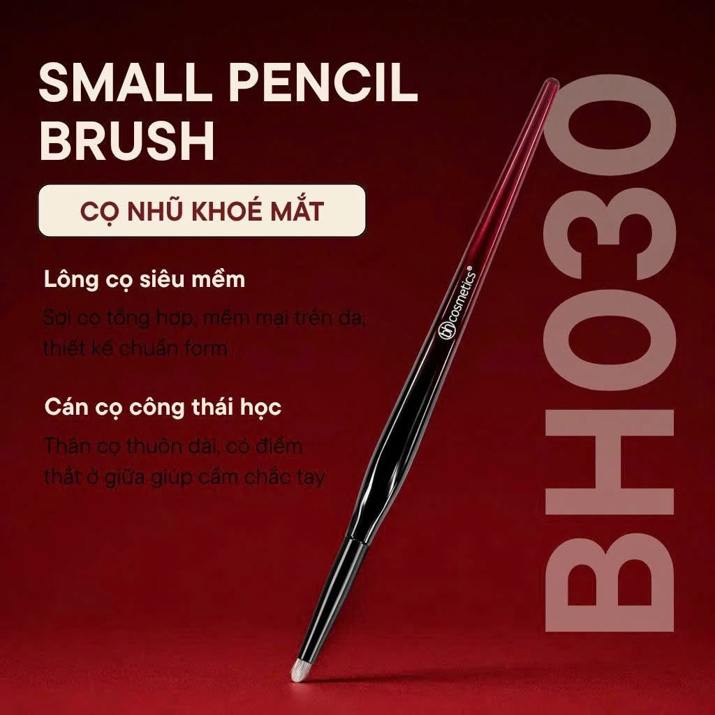 Cọ nhấn sáng - tán bầu mắt - tô sáng bọng mắt BH Cosmetics Small Pencil Brush BH030 lông mềm