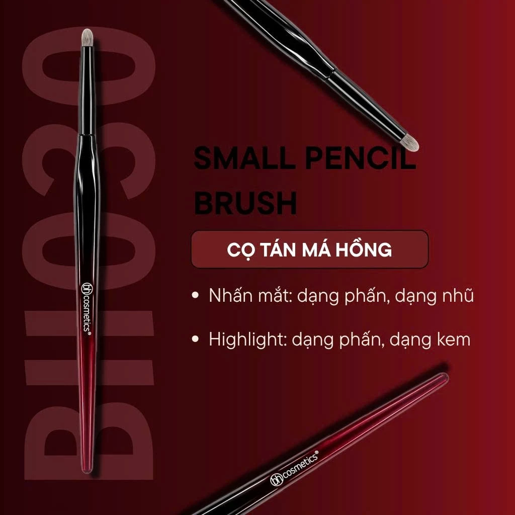 Cọ nhấn sáng - tán bầu mắt - tô sáng bọng mắt BH Cosmetics Small Pencil Brush BH030 lông mềm