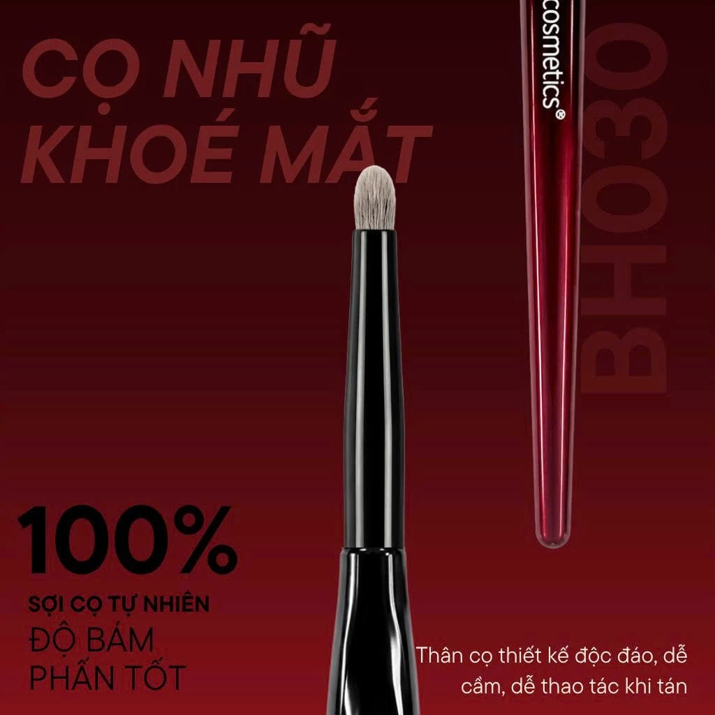 Cọ nhấn sáng - tán bầu mắt - tô sáng bọng mắt BH Cosmetics Small Pencil Brush BH030 lông mềm