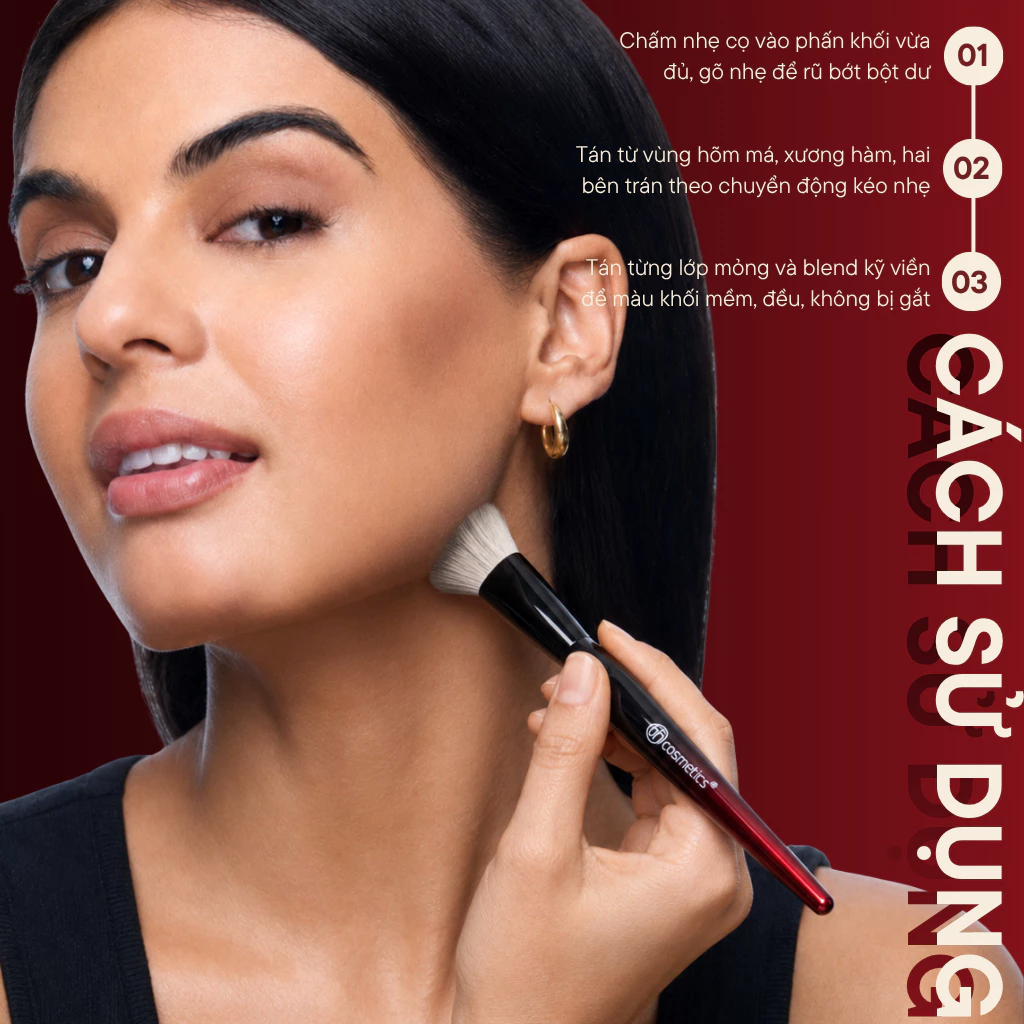Cọ vạt xéo tạo khối đa năng BH Cosmetics Medium Angled Contour Brush BH035