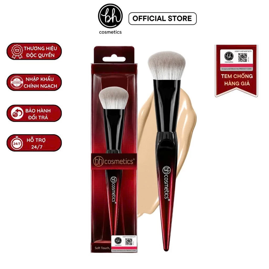 Cọ trang điểm má hồng kem tán nền đầu vát cao cấp BH Cosmetics Thumb Foundation BH001