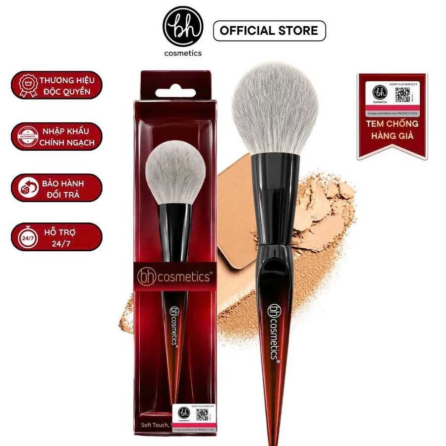 Cọ Phủ Phấn Nén Và Bột BH COSMETIC SLARGE POWDER BH002 Lông Mềm Bám Phấn Tốt