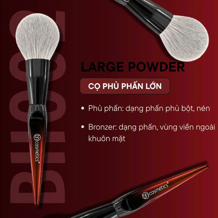 Cọ Phủ Phấn Nén Và Bột BH COSMETIC SLARGE POWDER BH002 Lông Mềm Bám Phấn Tốt