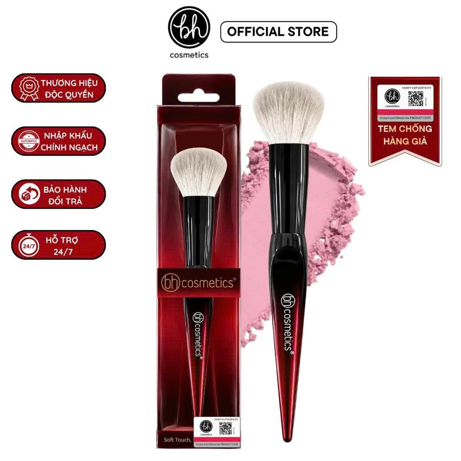Cọ Trang Điểm Má Hồng Phủ Phấn Nhỏ BH Cosmetics Blusher BH003 Lông Mềm Bám Phấn
