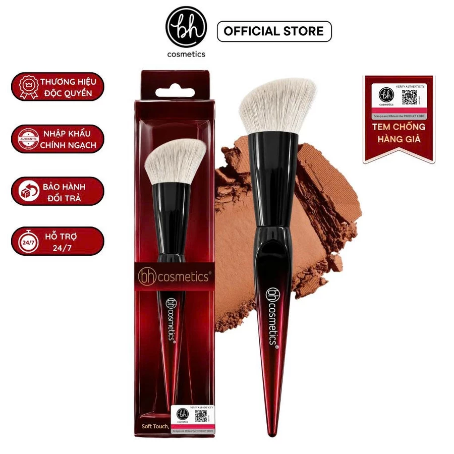Cọ Đánh Khối Cho Phấn Dạng Nén Kem Phấn Cao Cấp BH Cosmetics Angled Contour BH004