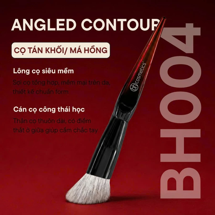 Cọ Đánh Khối Cho Phấn Dạng Nén Kem Phấn Cao Cấp BH Cosmetics Angled Contour BH004