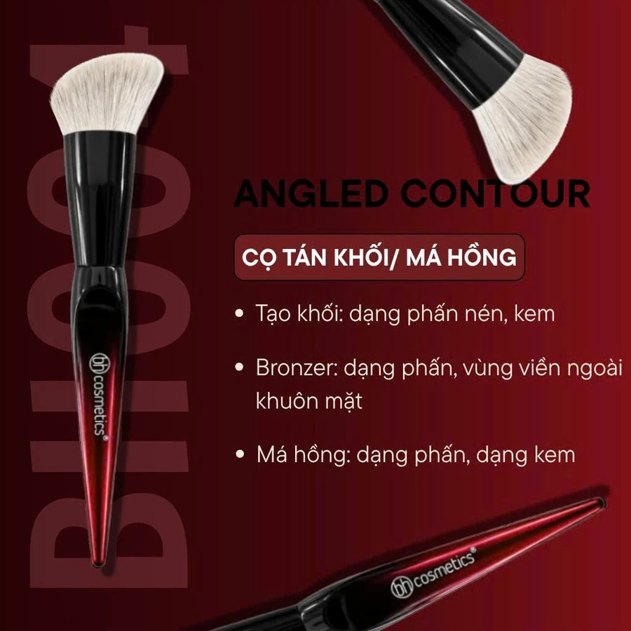 Cọ Đánh Khối Cho Phấn Dạng Nén Kem Phấn Cao Cấp BH Cosmetics Angled Contour BH004